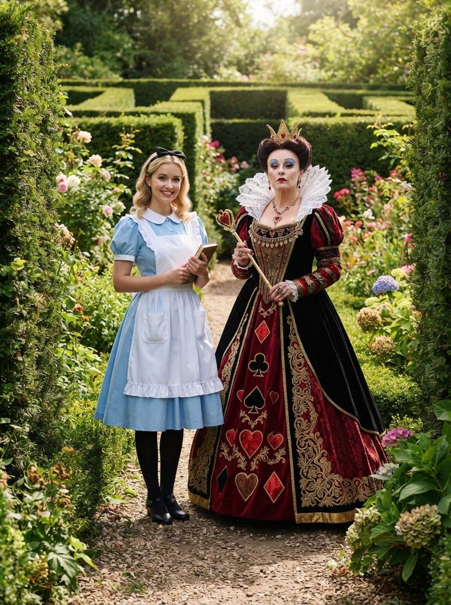 Alice and Queen of Hearts costume