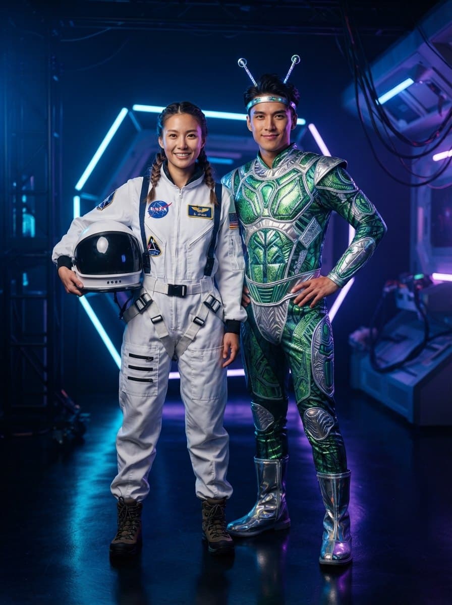 Alien and Astronaut costume — example look