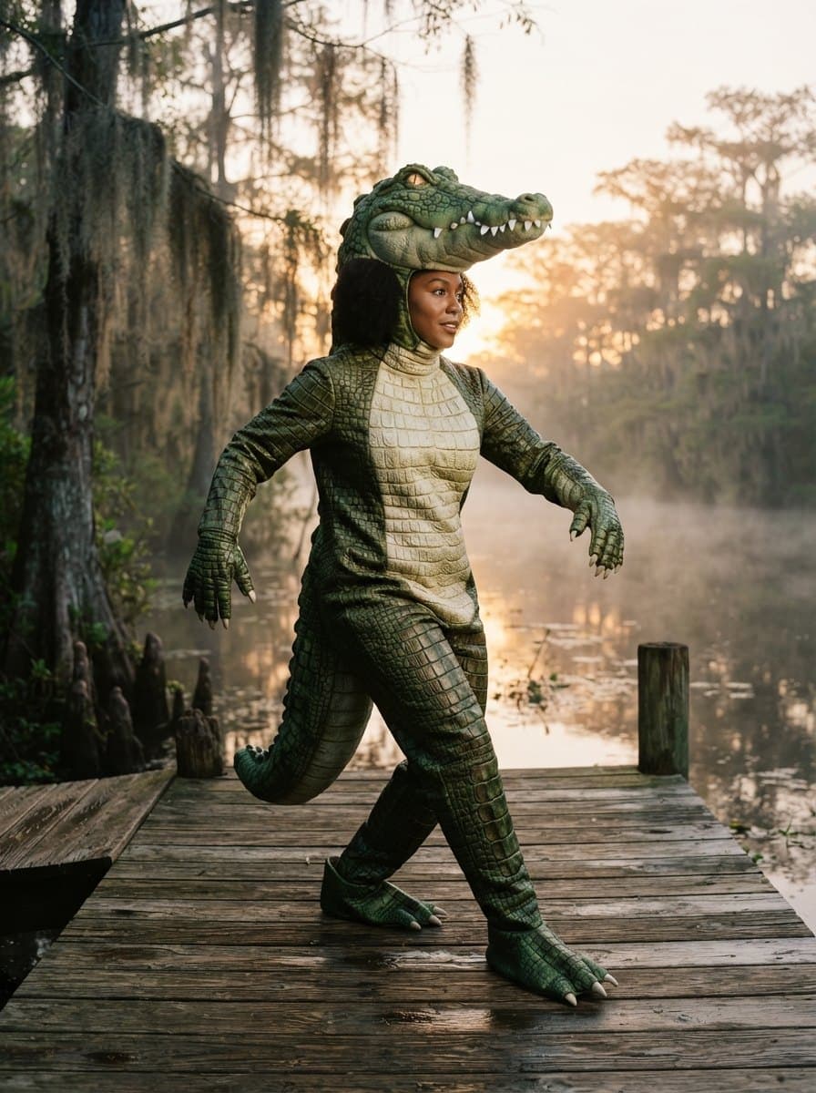 Alligator costume — example look