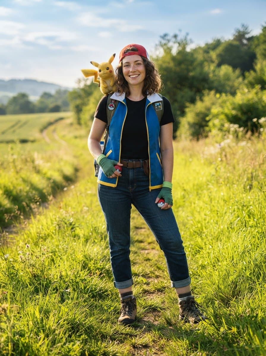 Ash and Pikachu costume — example look