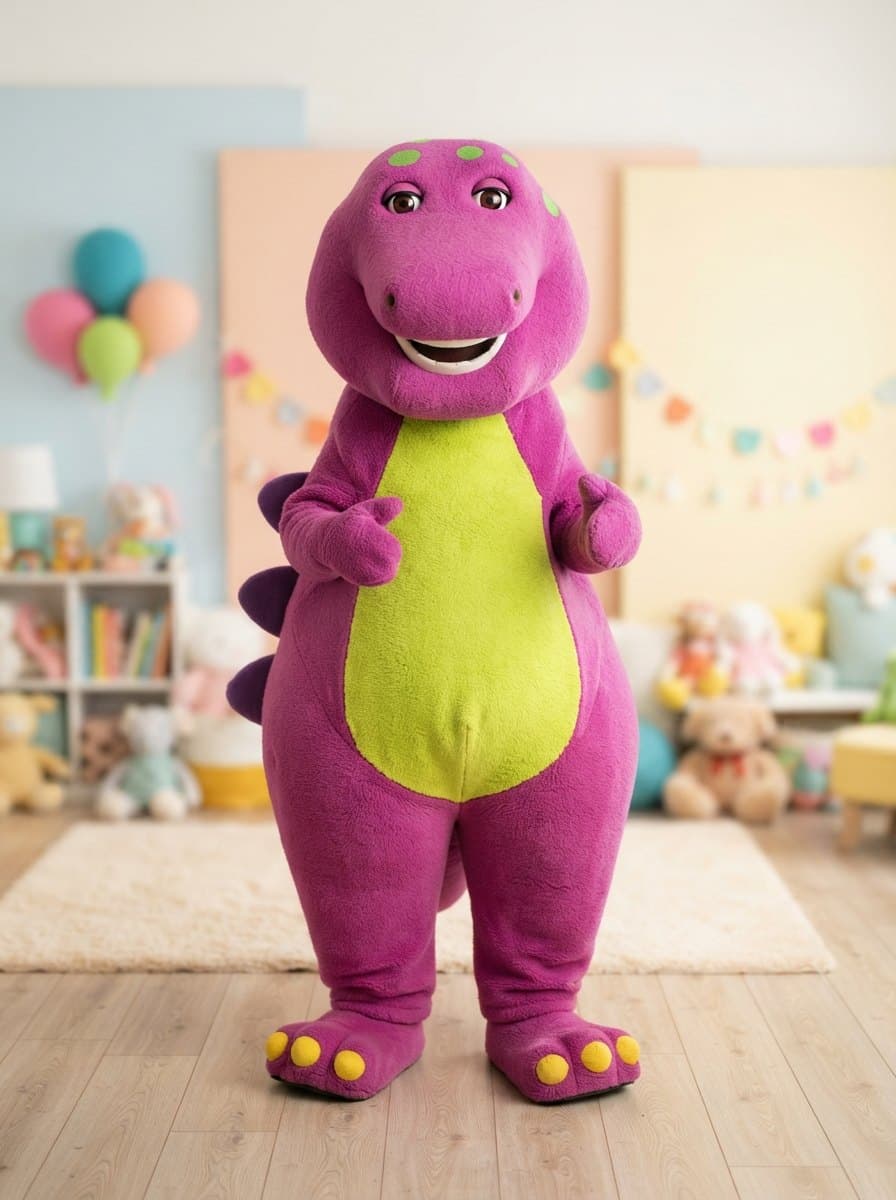 Barney the Dinosaur costume — example look