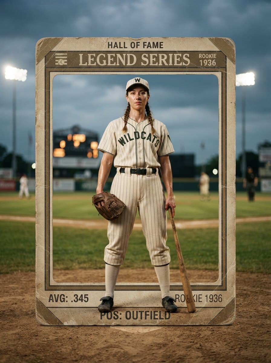 Baseball Card costume — example look