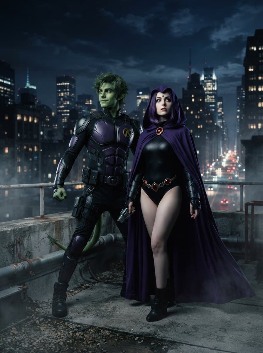 Beast Boy and Raven costume