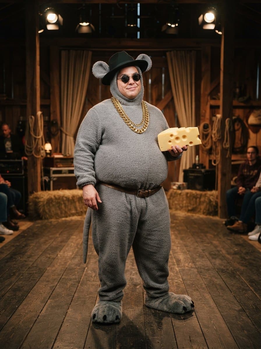 Biggie Cheese costume — example look