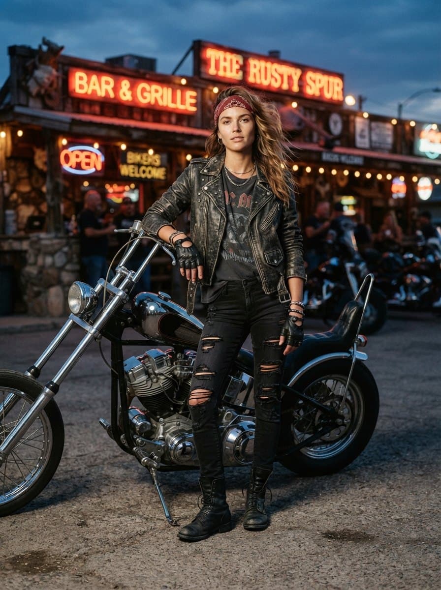 Biker Babe costume
