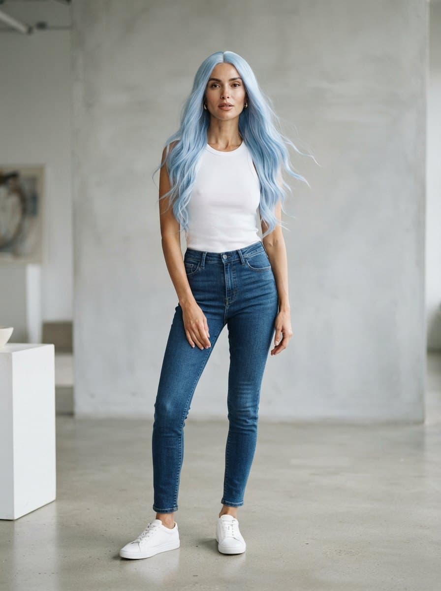 Blue Wig costume — example look