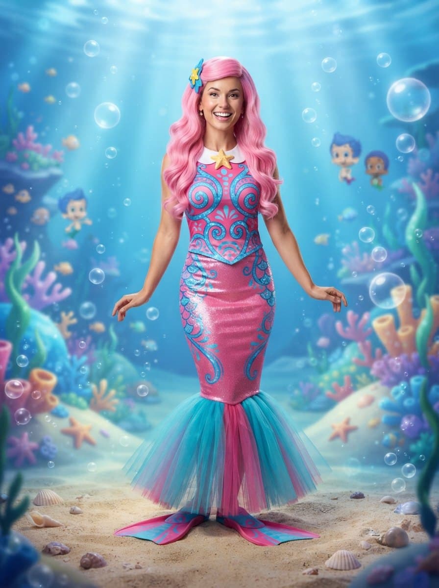 Bubble Guppies costume — example look