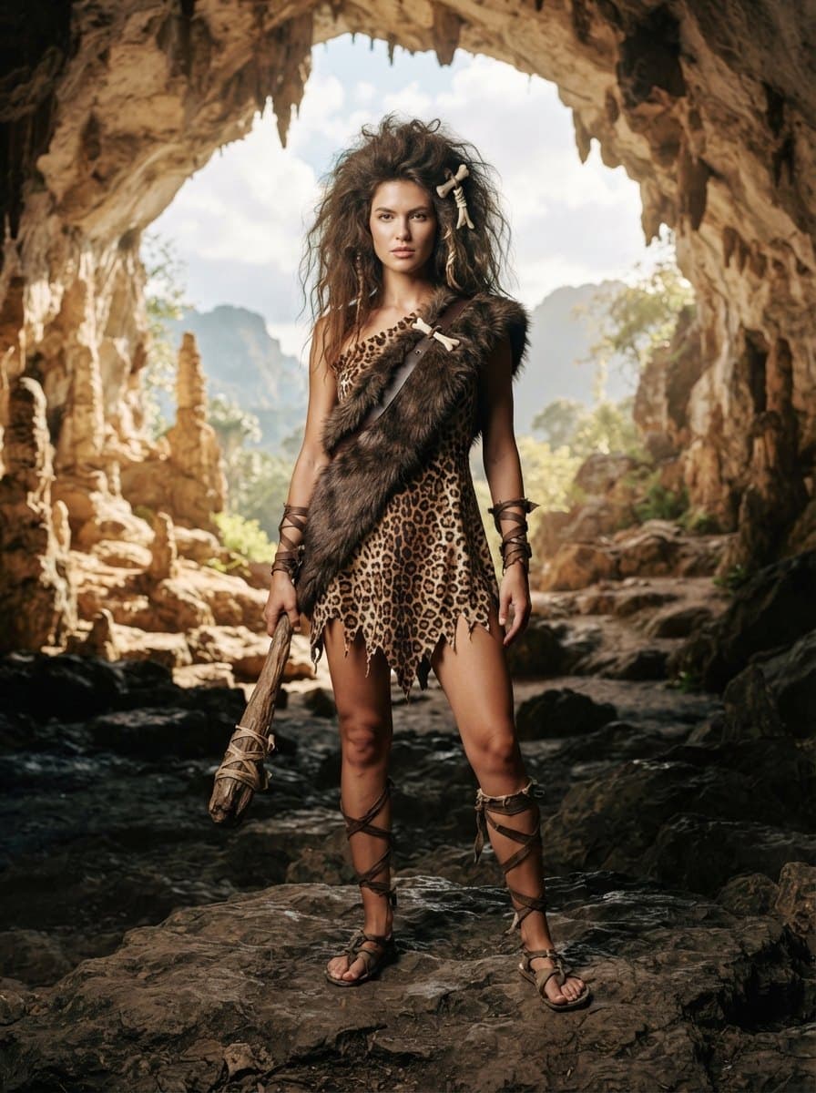 Cavewoman costume — example look