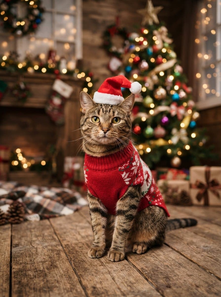 Christmas Cat Costume costume — example look