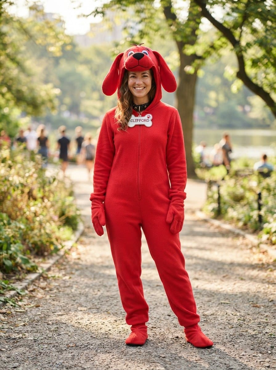 Clifford the Big Red Dog costume — example look