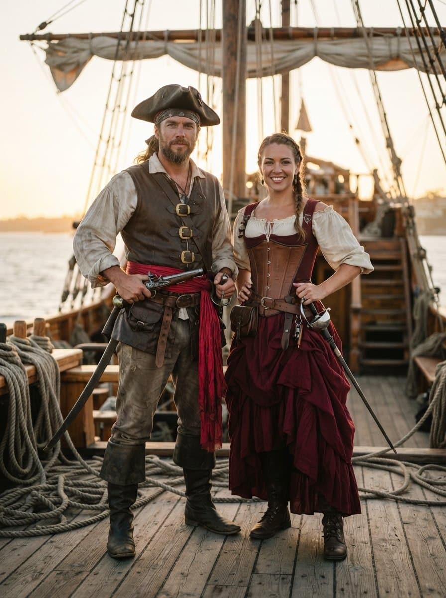 Couples Pirate Costumes costume — example look