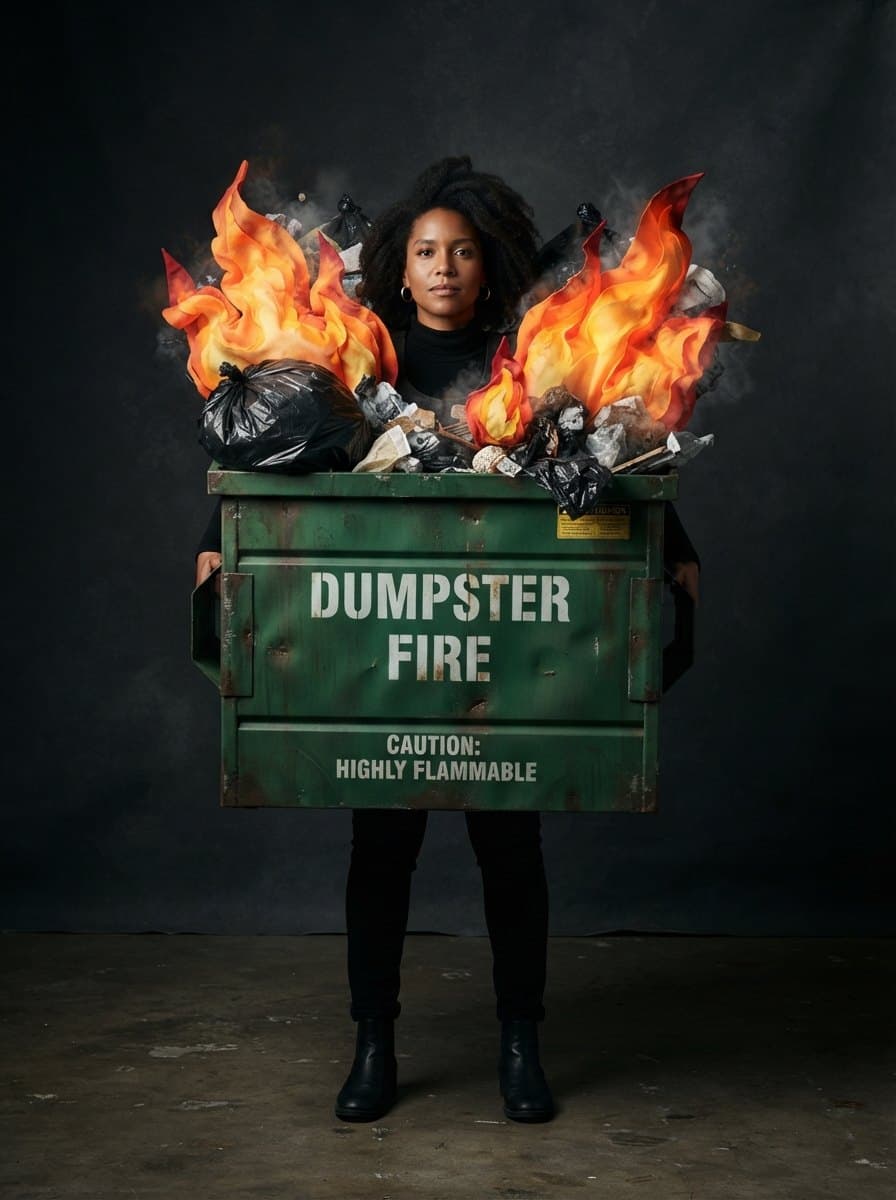 Dumpster Fire costume