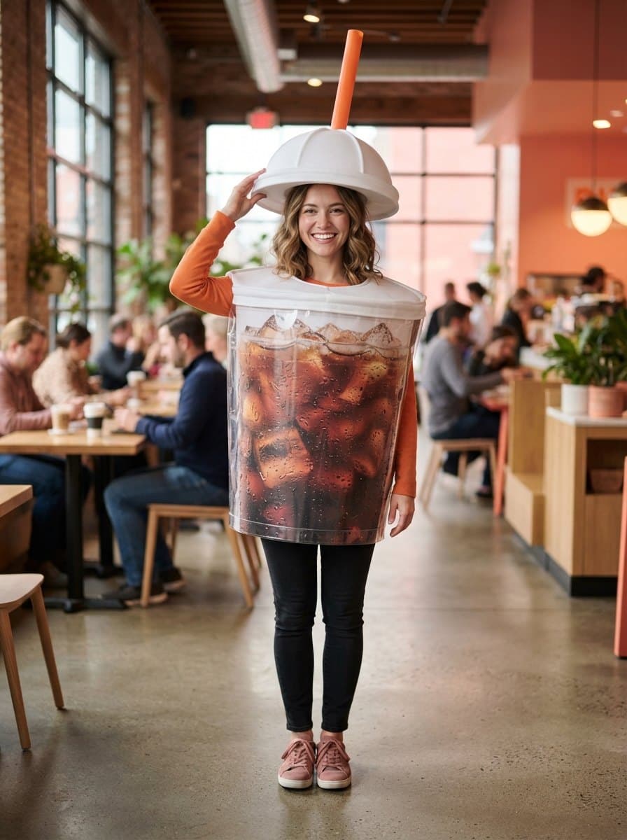 Dunkin' costume — example look