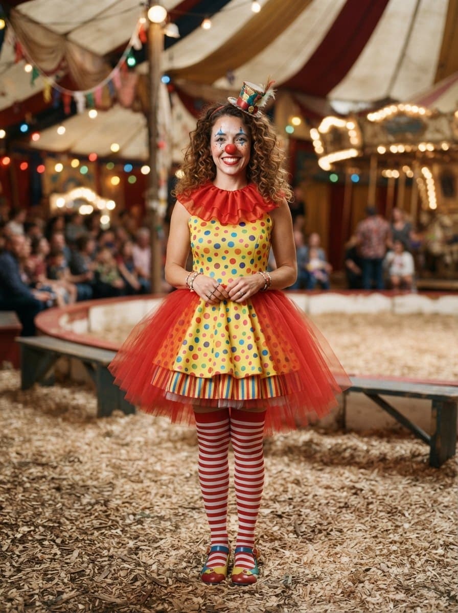 Female Clown costume — example look