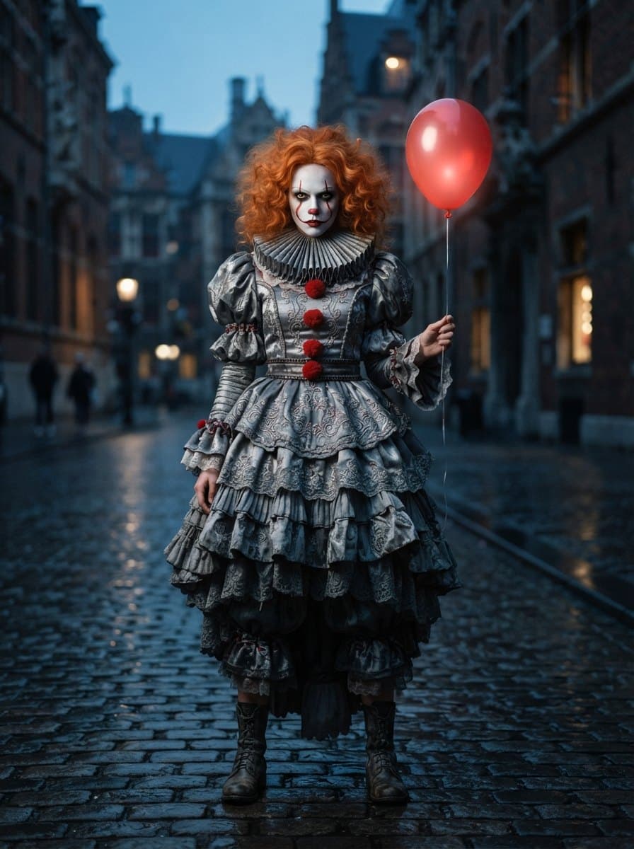 Female Pennywise costume — example look