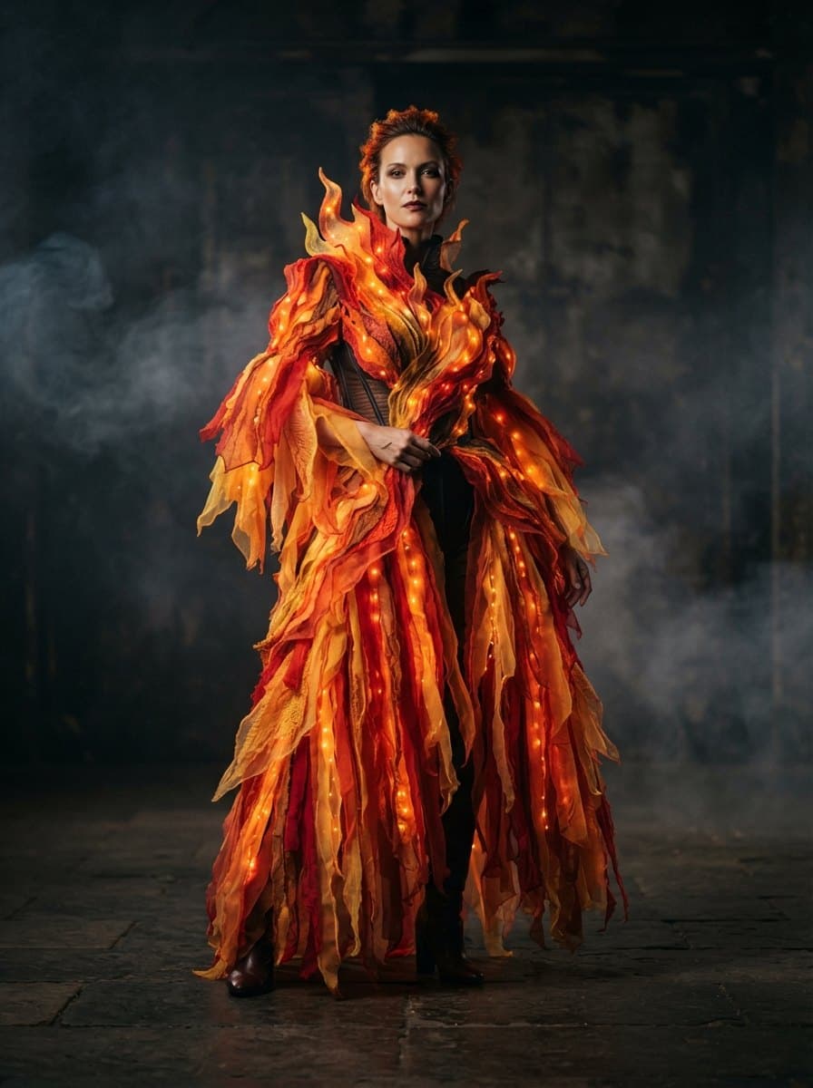 Flames costume — example look
