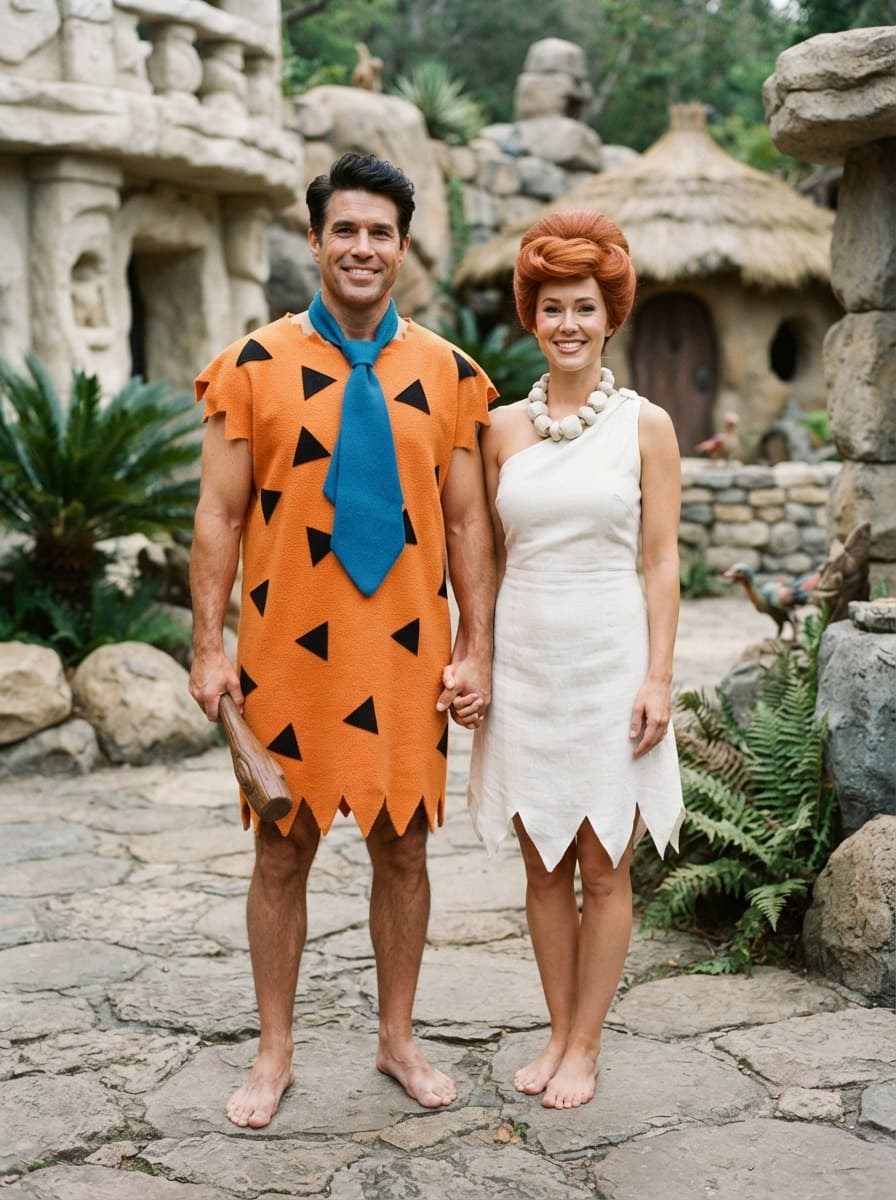 Fred and Wilma Flintstone costume