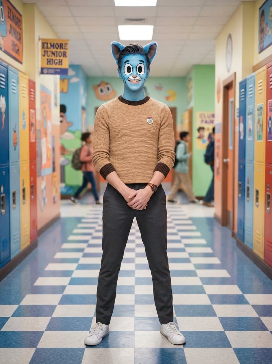 Gumball Watterson costume — example look