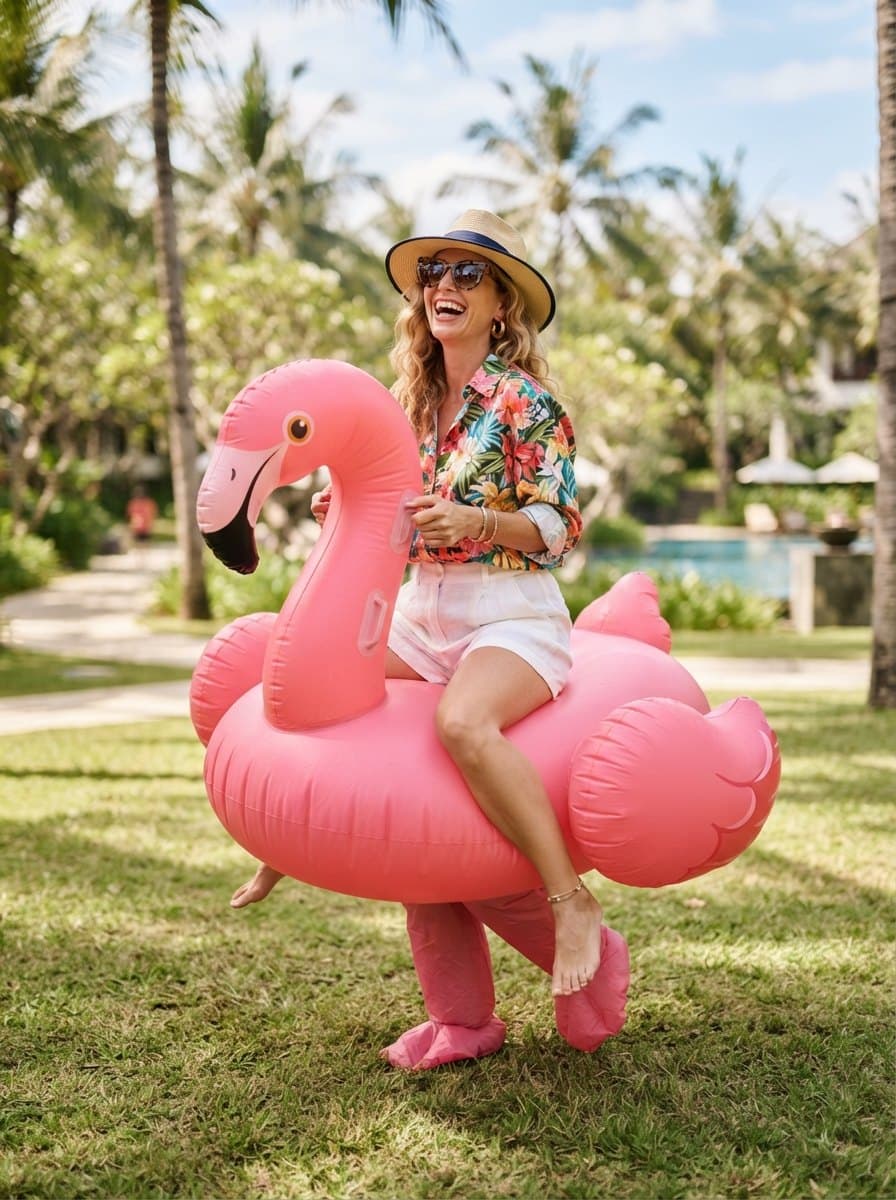 Inflatable Flamingo costume