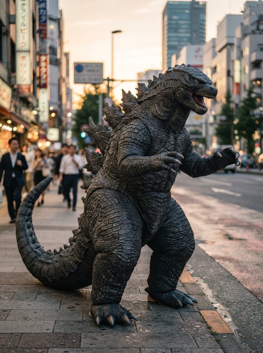 Inflatable Godzilla costume