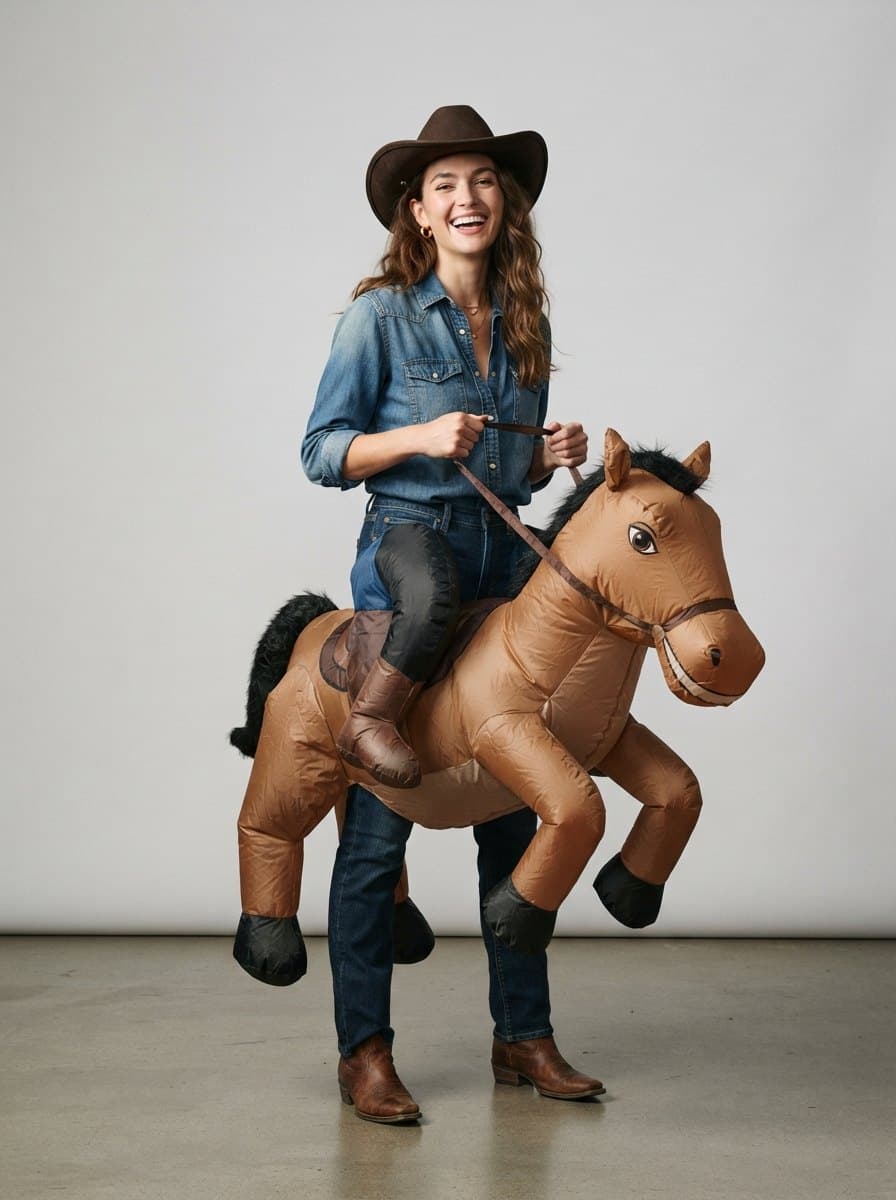 Inflatable Ride-On Costumes costume — example look