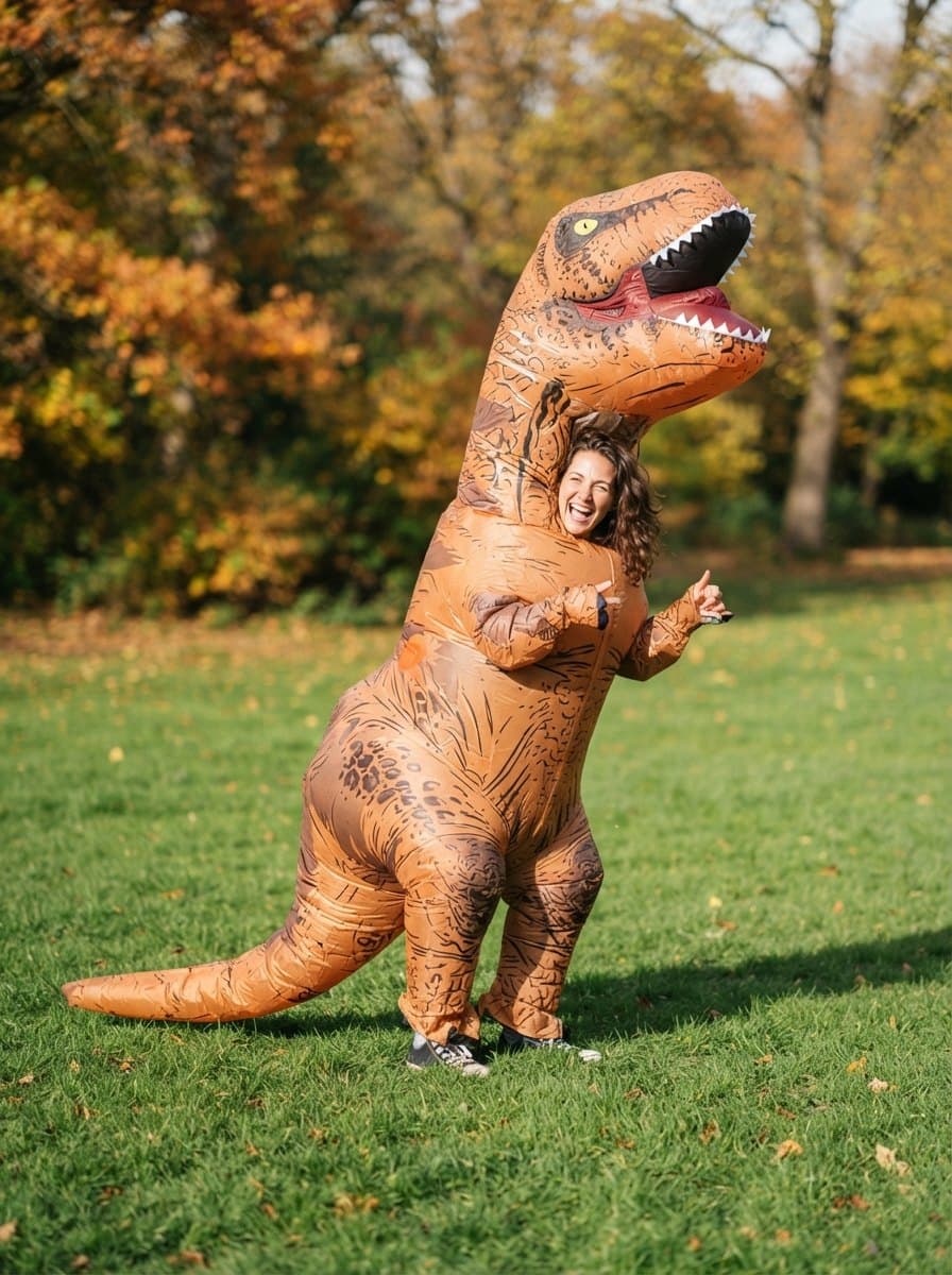 Inflatable T-Rex costume