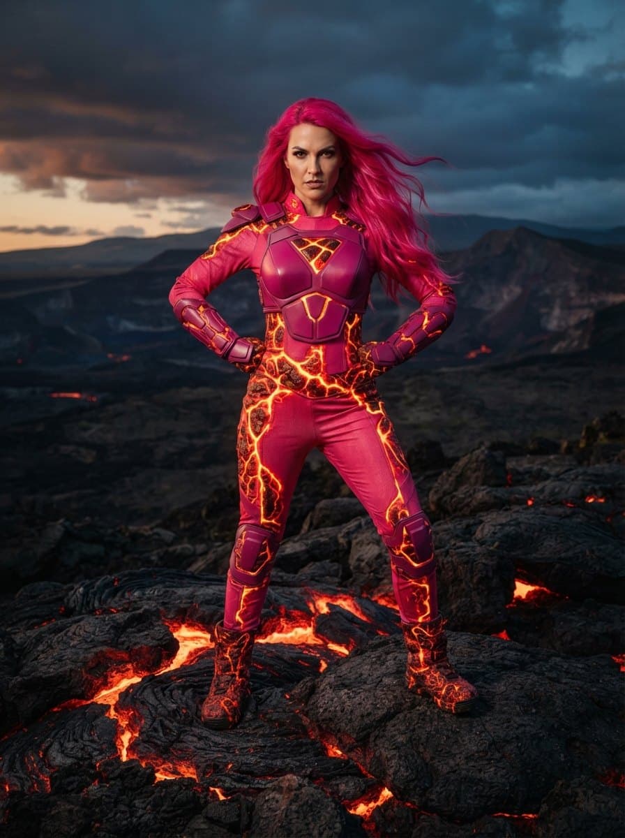 Lavagirl costume