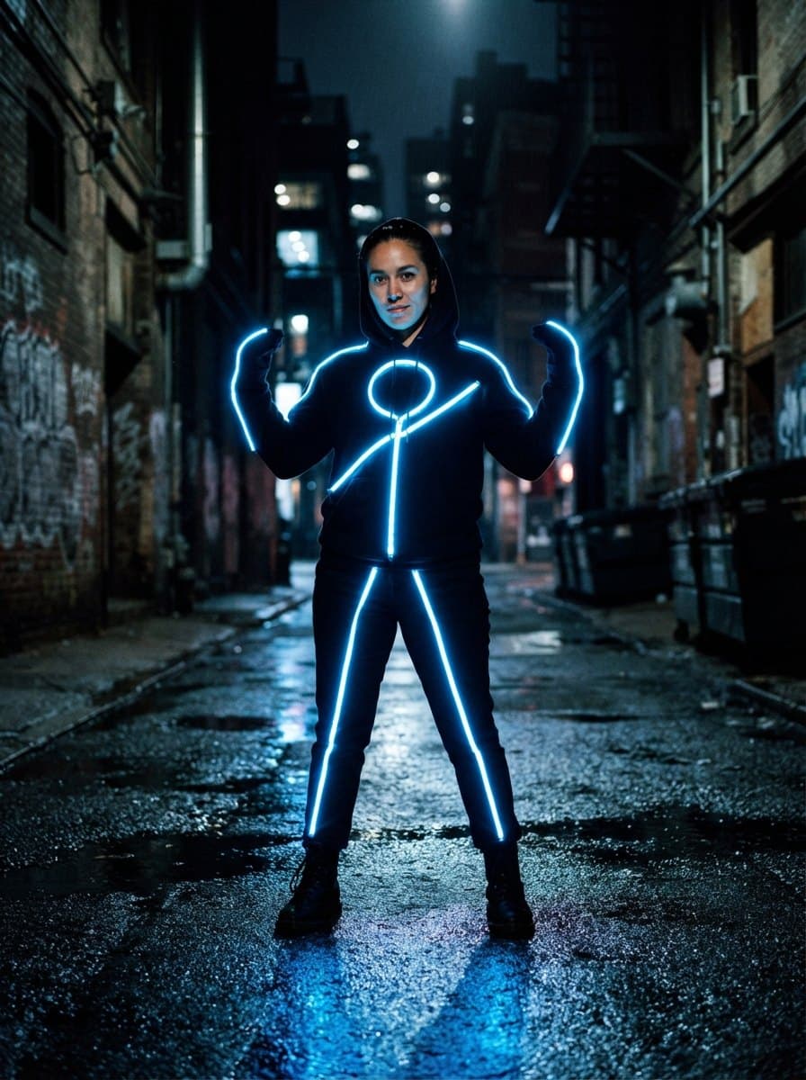 LED Stick Figure costume