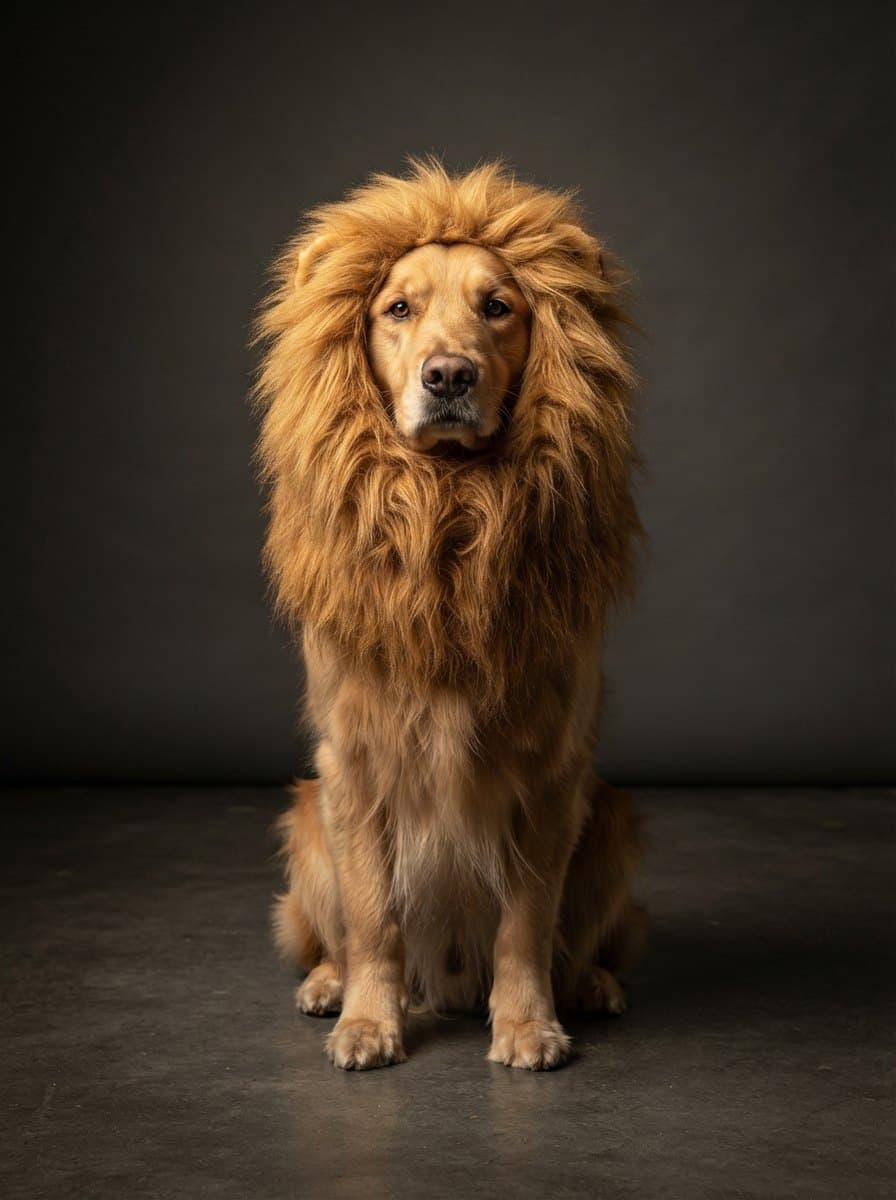 Lion Mane for Dogs costume — example look