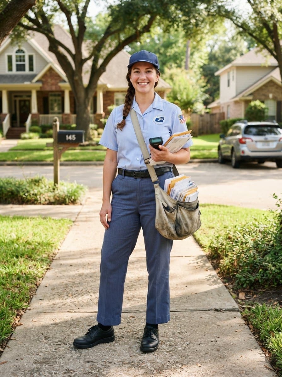 Mail Carrier costume — example look
