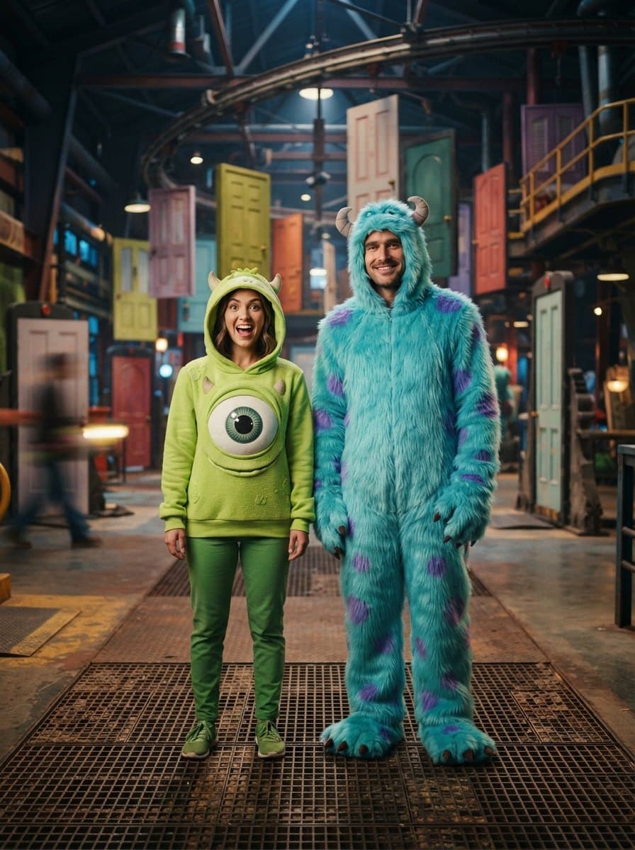 Mike and Sulley costume