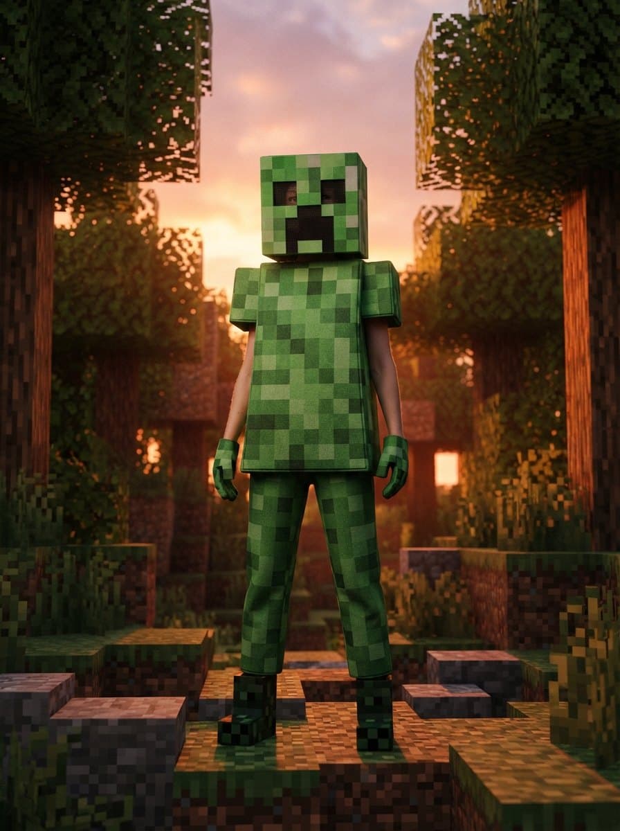 Minecraft Creeper costume — example look