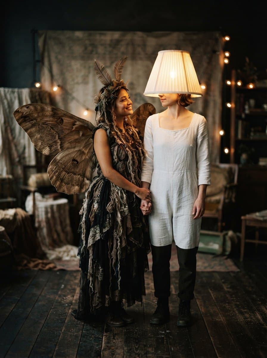Moth and Lamp costume — example look