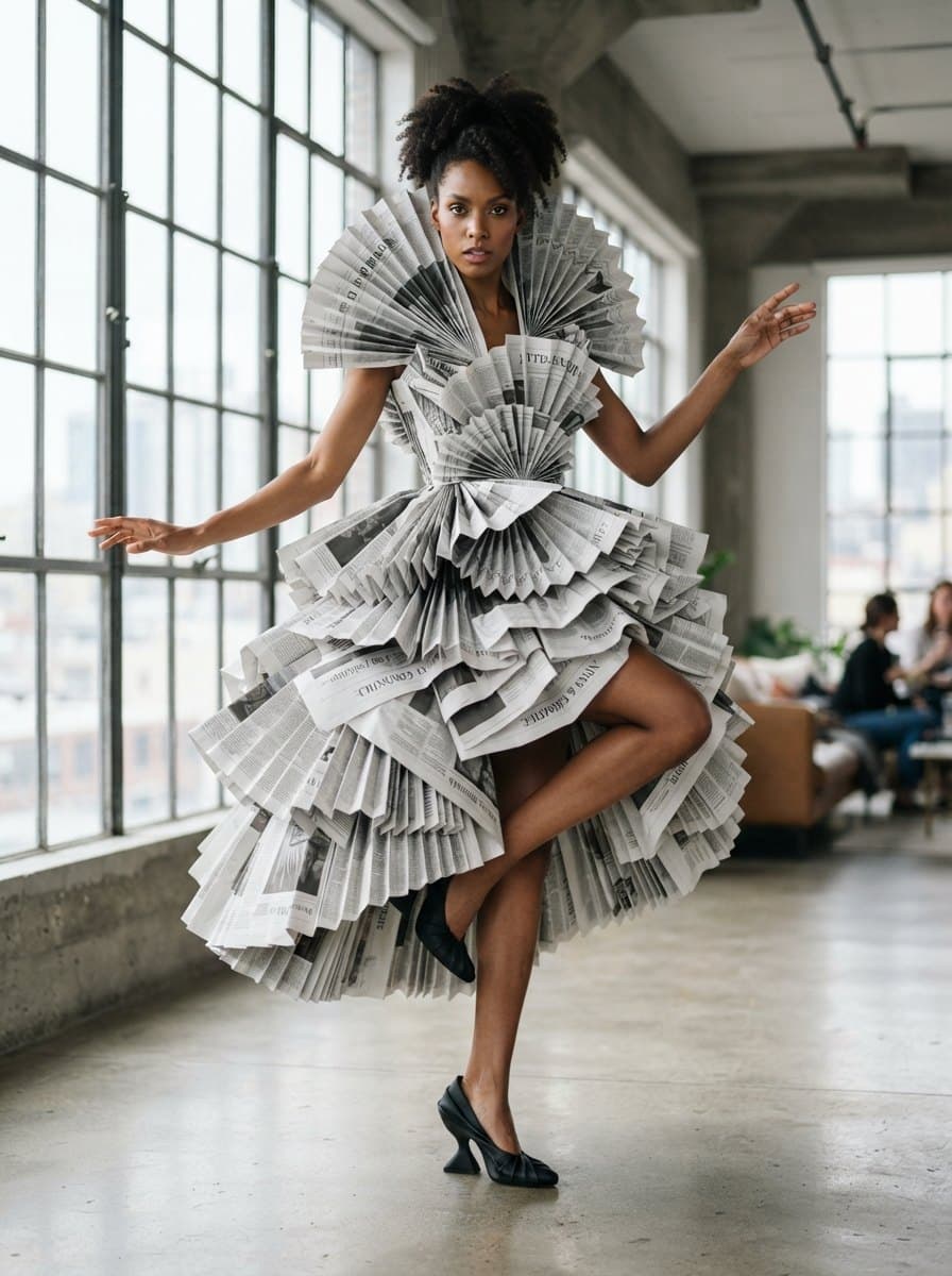 Newspaper costume — example look