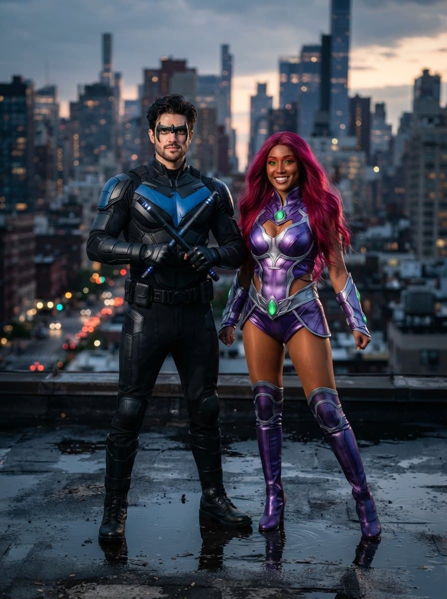 Nightwing and Starfire costume — example look