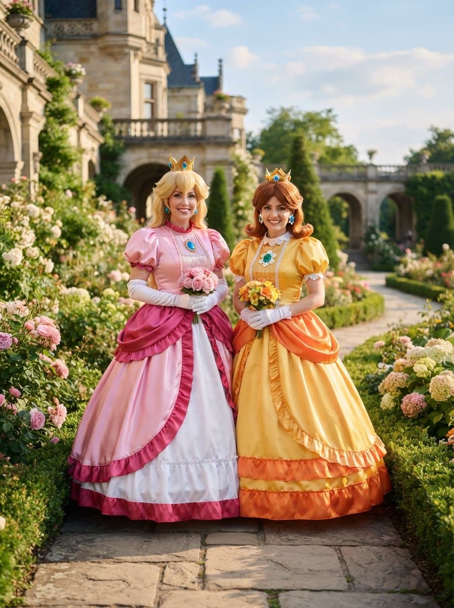Peach and Daisy costume