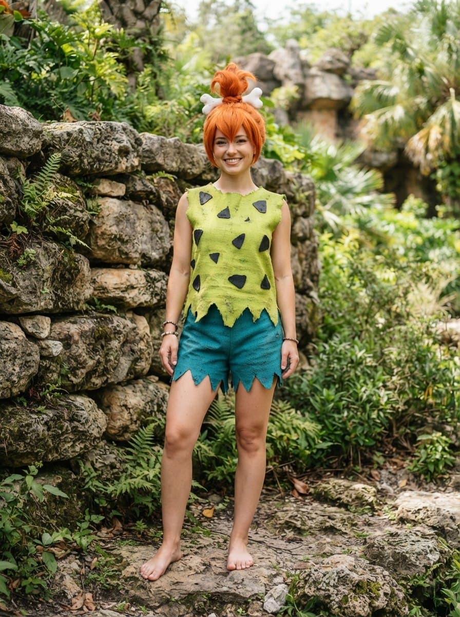 Pebbles Flintstone costume — example look