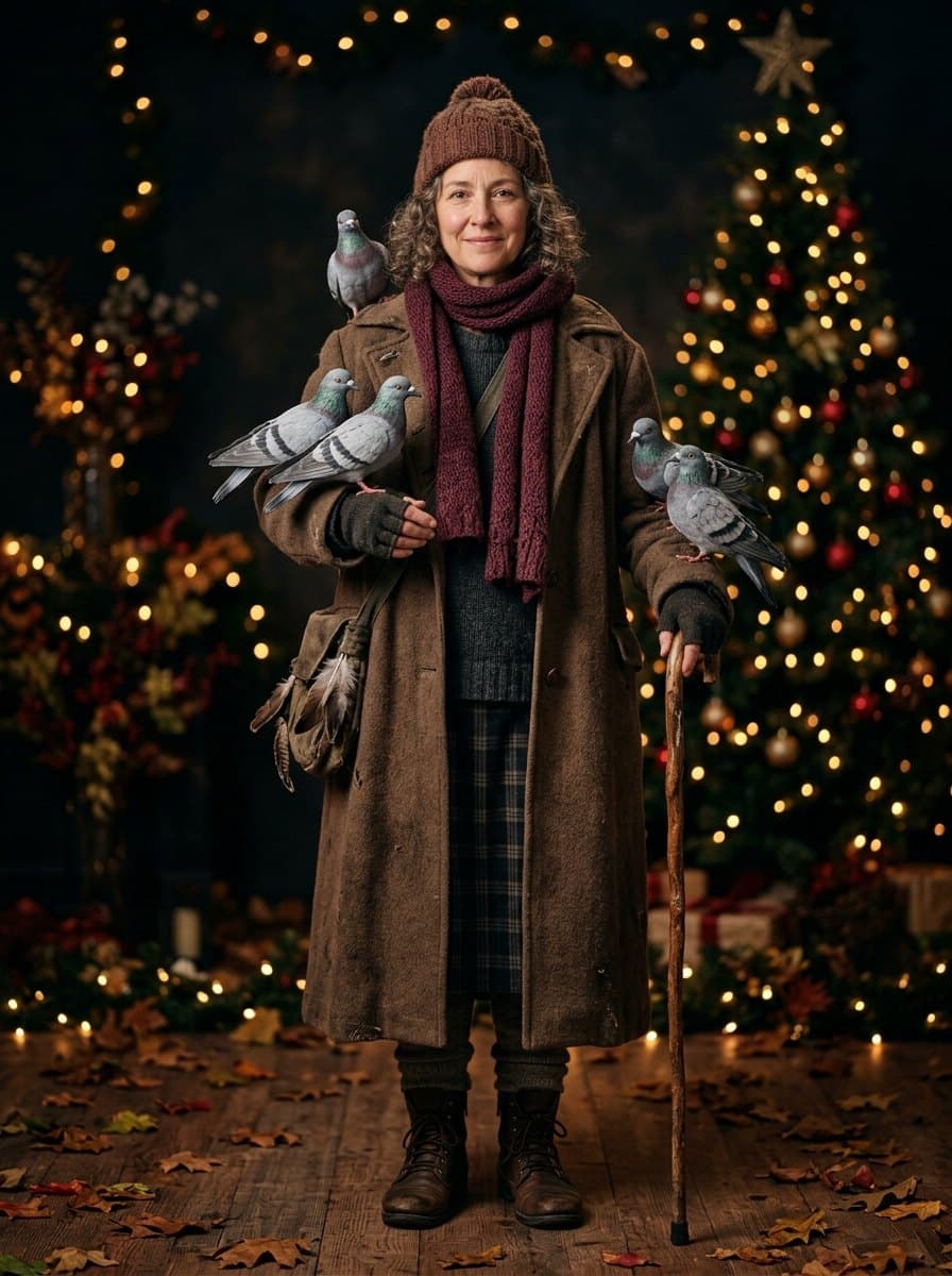Pigeon Lady costume — example look