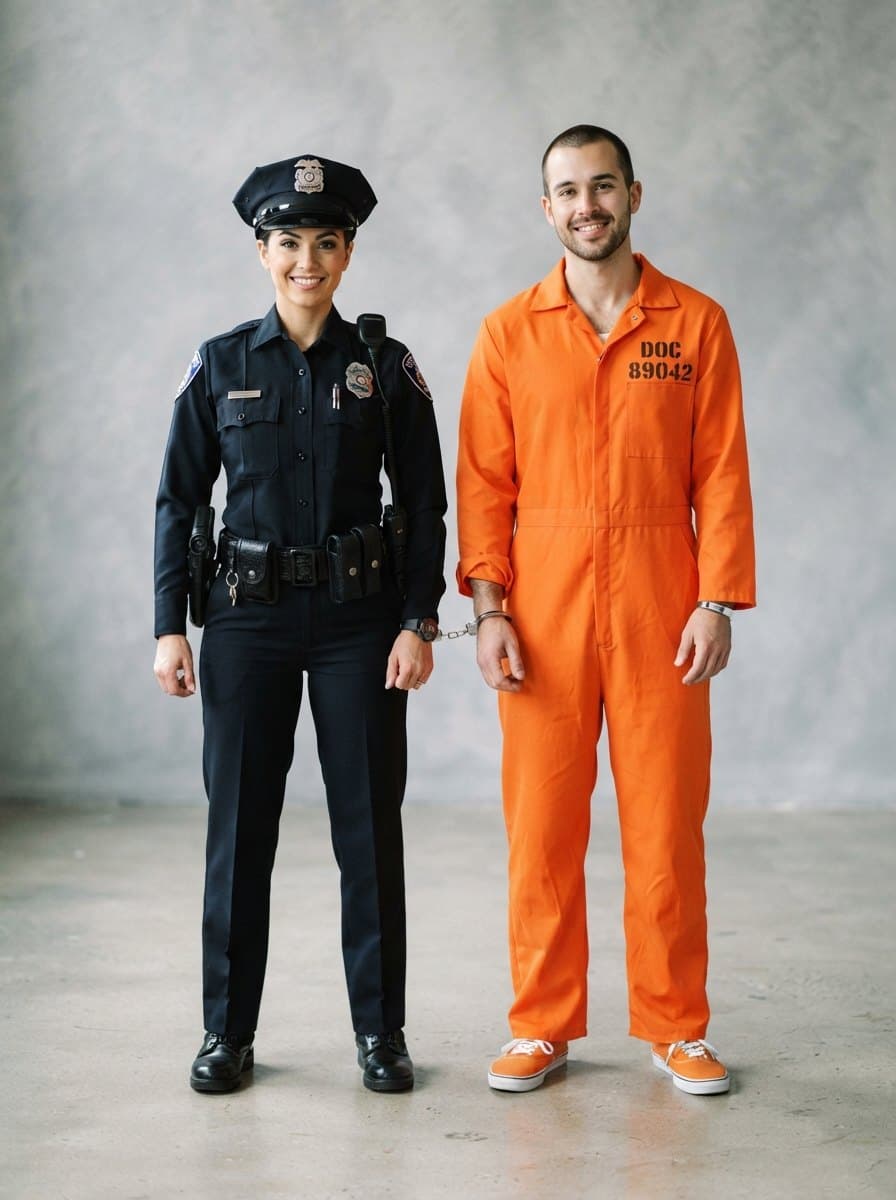 Police and Prisoner costume — example look