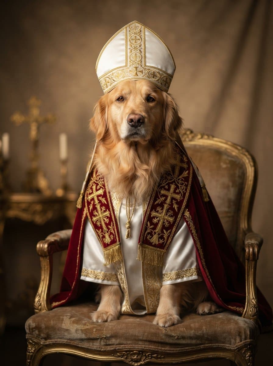Pope Dog costume