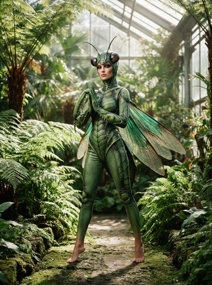 Praying Mantis costume — example look