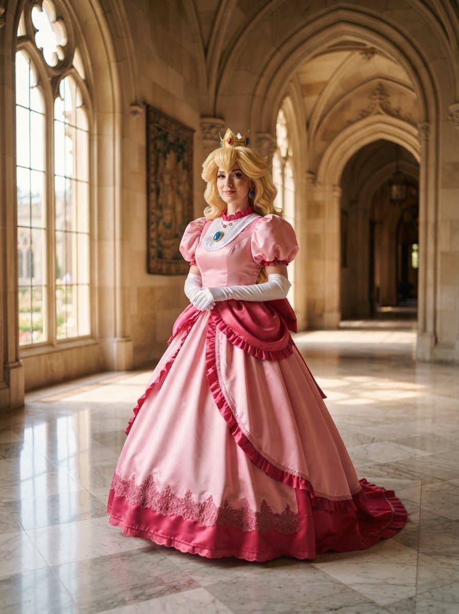 Princess Peach costume — example look