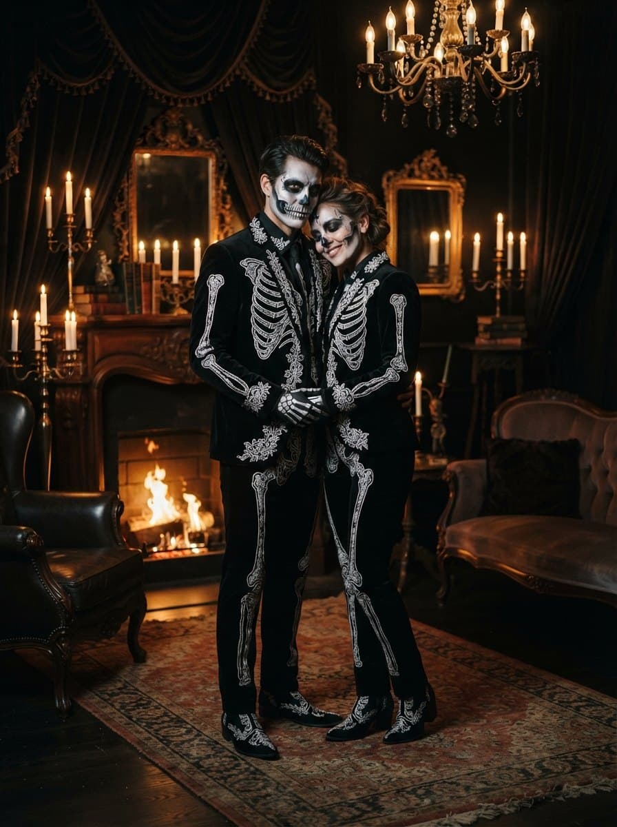 Skeleton Couples Costumes costume — example look