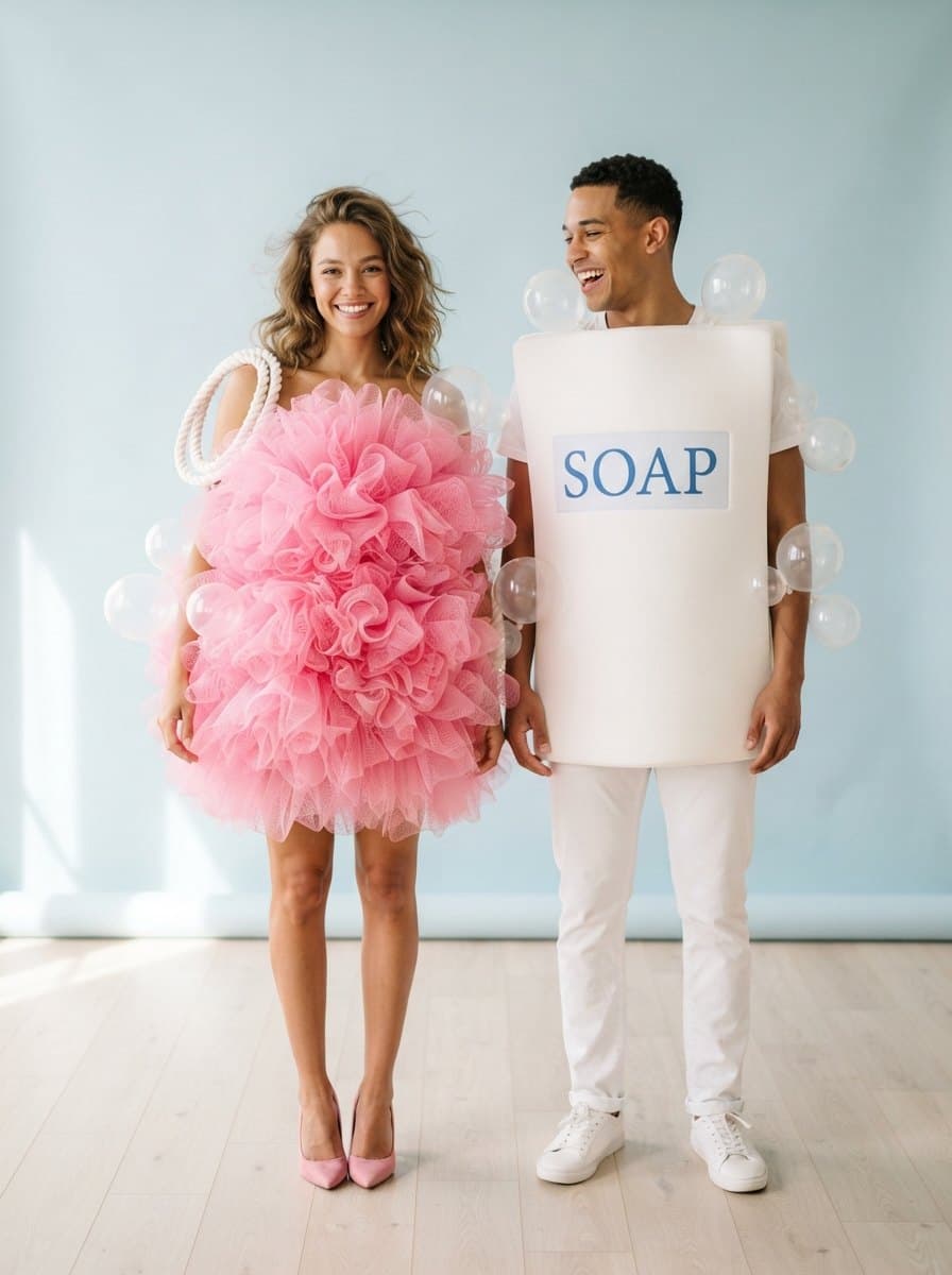 Soap and Loofah costume