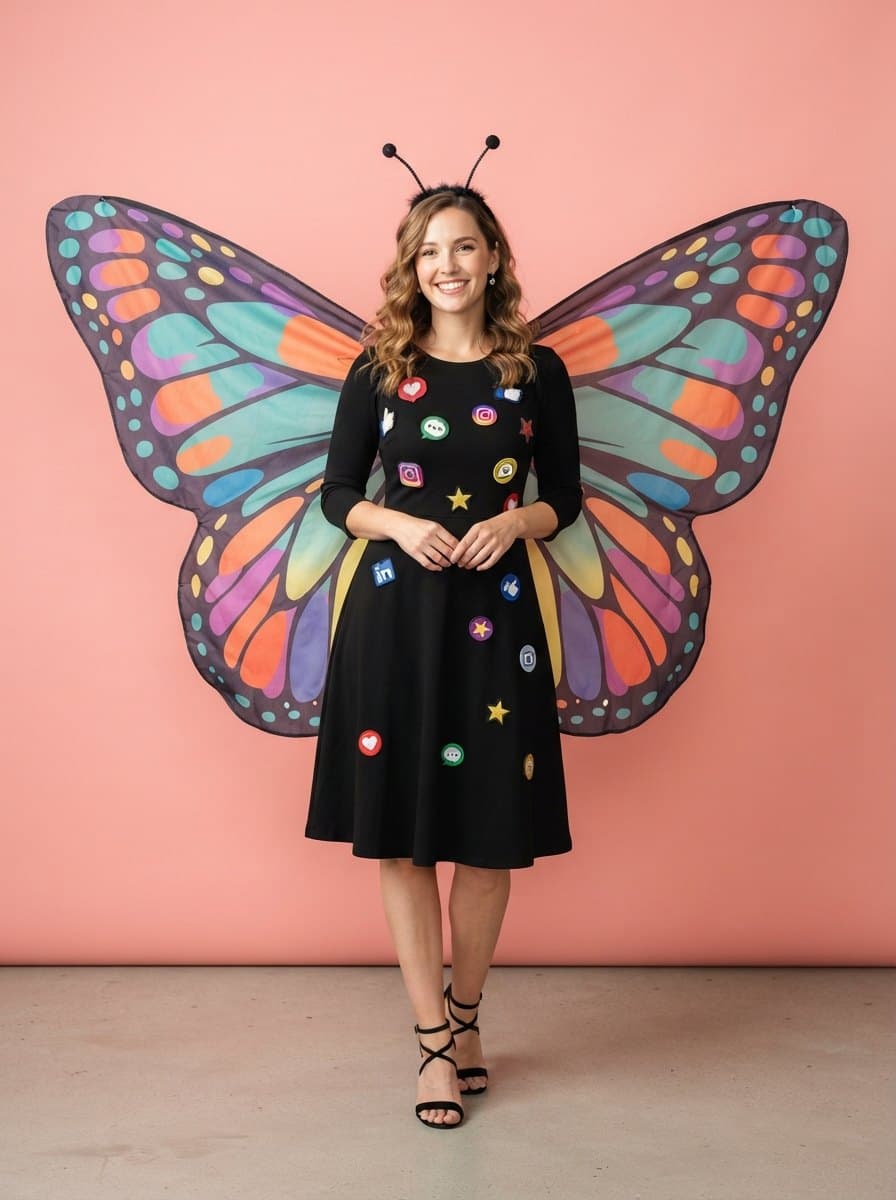 Social Butterfly costume