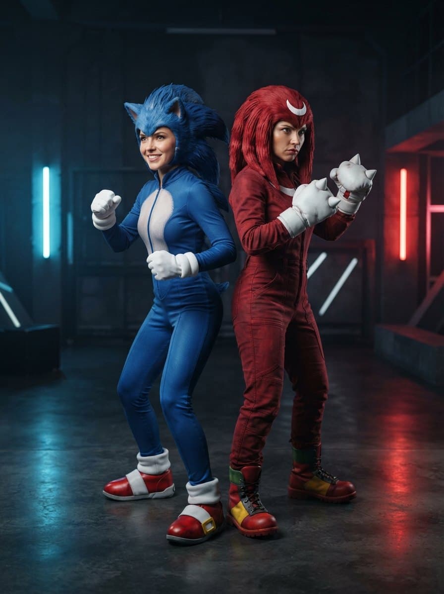 Sonic and Knuckles costume — example look