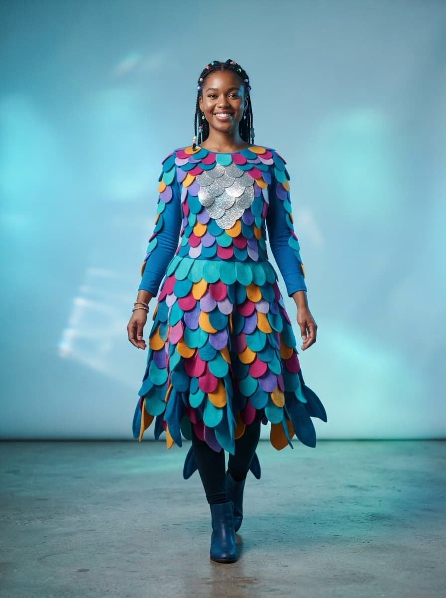 The Rainbow Fish costume — example look