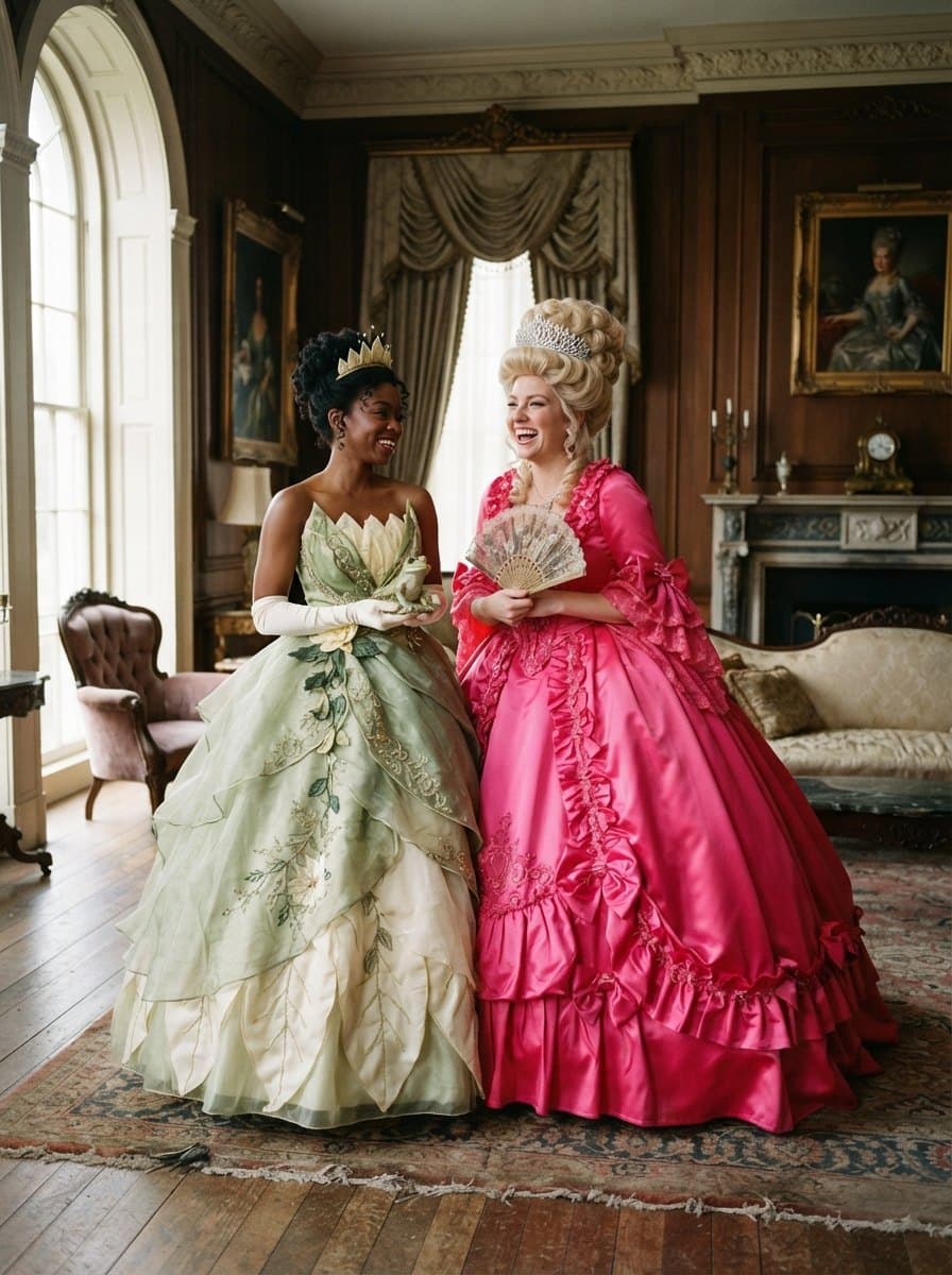 Tiana and Lottie costume