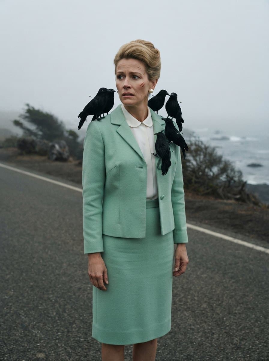 Tippi Hedren The Birds costume — example look