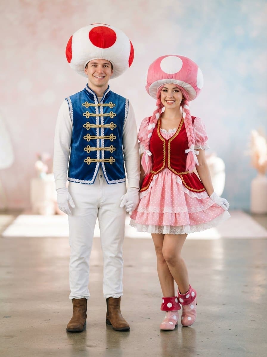 Toad and Toadette costume
